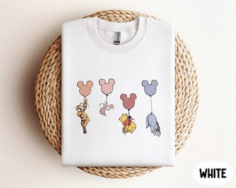 Disney Winnie the Pooh Sweatshirt, Winnie the Pooh and Friends Sweatshirt, Mickey Head Balloons, Flying Pooh and Friends Sweatshirt