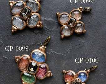 Combination jewellery - multi colour small flower-shaped Pendant (CP-0097, 0098, 0099, 0100)