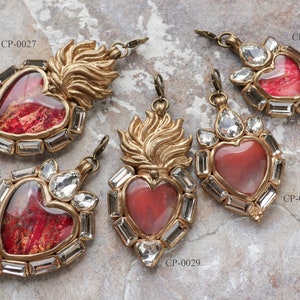 Gioielli combinati - Ciondolo Cuore Sacro Rosso (CP-0027, 0028, 0029, 0030, 0031)