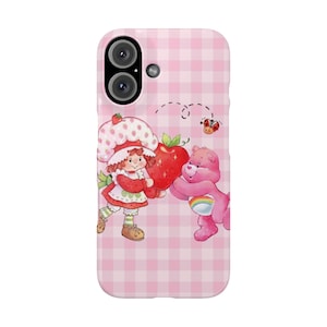 Strawberry Shortcake Phone Case, Care Bear Phone Case, Cartoon Phone Case, Nostalgic Phone Case, Cute Phone Case, Strawberry Shortcake