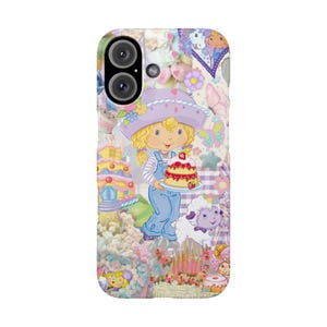 Angel Cake Phone Case, Strawberry Shortcake Phone Case, Strawberry Short Cake, Cute Cartoon Cases, Fun Phone Cover, Birthday Gift, Pastel