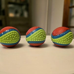 Squeaky Dog Balls: Large, Glowing, Elastic, Spike - Interactive Training Toy
