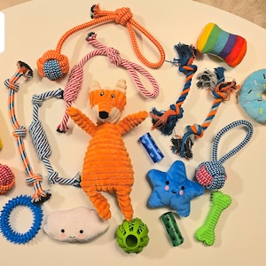 Interactive Dog Toy Bundle: Plush, Rope & Chew Toy Assortment