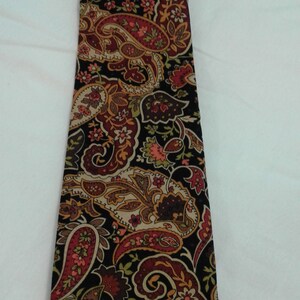 Necktie Black Gold Brown PAISLEY Mens Novelty Tie Unique Gift Sale Price! Christmas gift