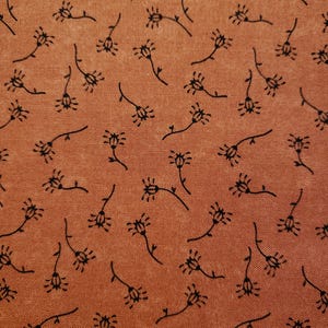 Daisy Lane rust or burnt orange with black 9765.17 Kansas Troubles Quilters for Moda yardage