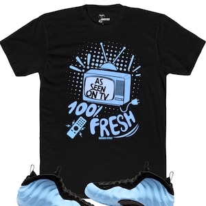 SNEAKER EFFECT Tee Shirt to match Nike Foamposite One Psychic Blue