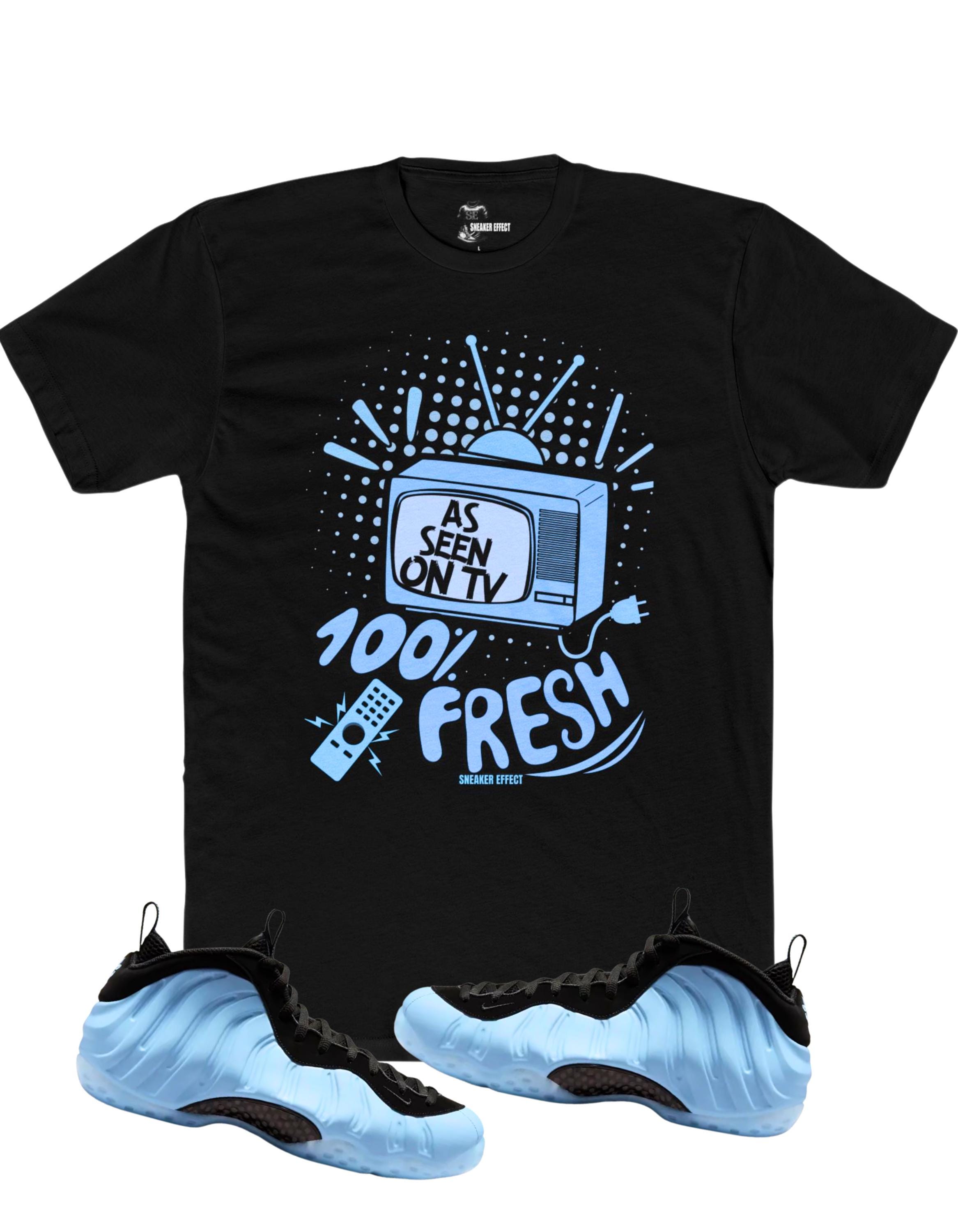 SNEAKER EFFECT Tee Shirt to Match Nike Foamposite One Psychic Blue