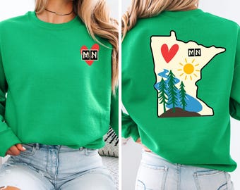 Sudadera "Amante de la Naturaleza de Minnesota": un bonito regalo del orgullo de Minnesota