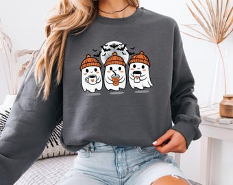 Süßes Halloween Geist Sweatshirt, gruseliges Shirt für Geist Liebhaber