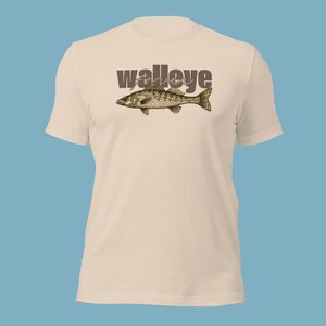 Walleye Fishing Shirt - Nature-inspired Tee for Outdoor Lake Life Fans. Vintage Walleye Fishing Shirt - Fisherman T-Shirt.