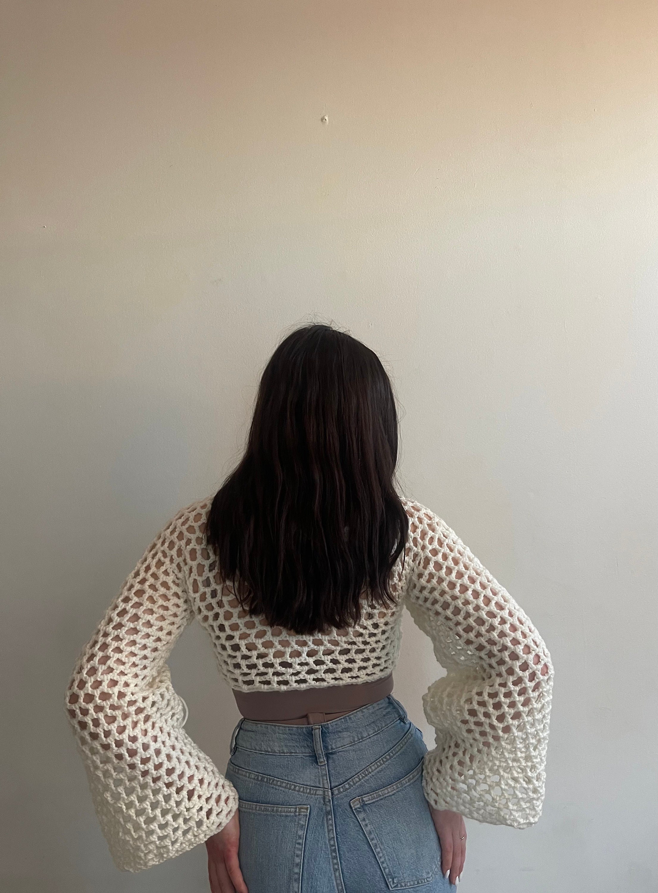 Fishnet Short Sleeve Sweater main image 1