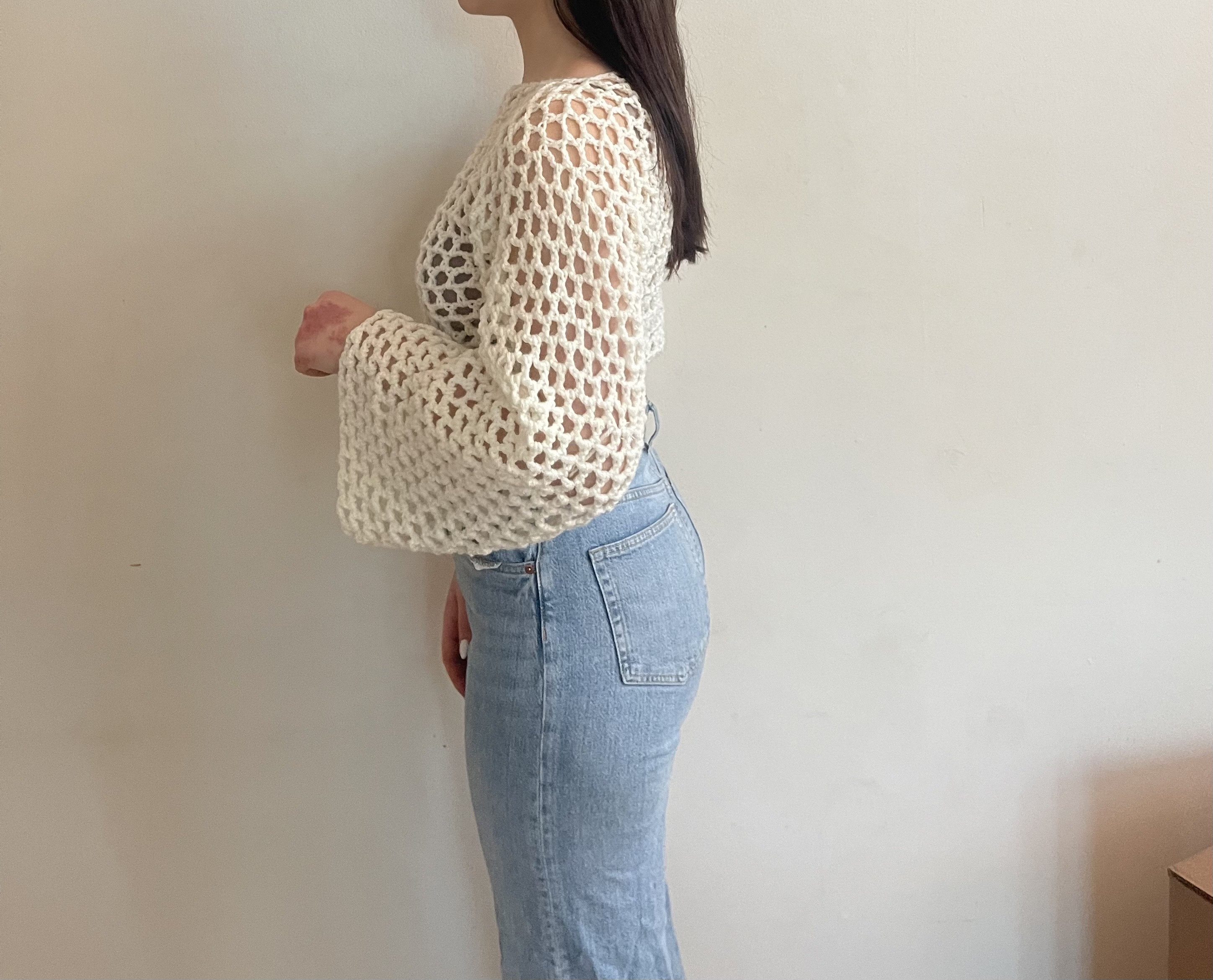 Fishnet Short Sleeve Sweater main image 0