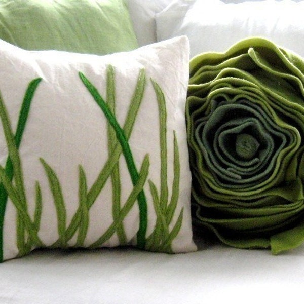 tall grass pillow square cover for 16x16