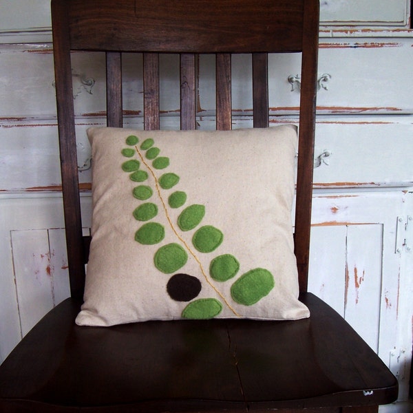 modern fern pillow cover 16x16"