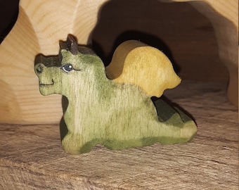 Baby Dragon and Cave wooden toy.