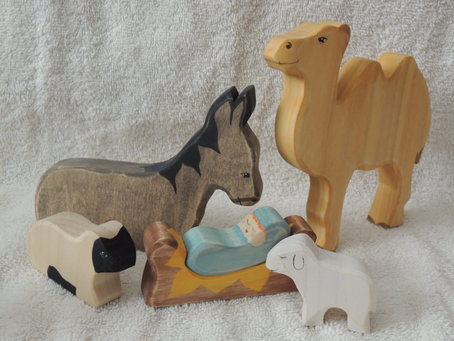Wooden Nativity Play Set Waldorf Style Eco Friendly Etsy