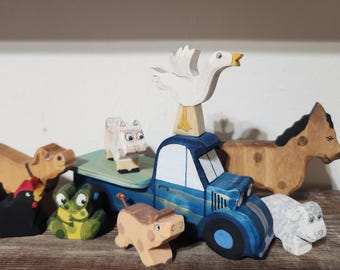 Little Blue Truck wooden play set
