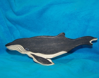 Humpback Whale wooden toy Waldorf . American Mid West Hand Crafted
