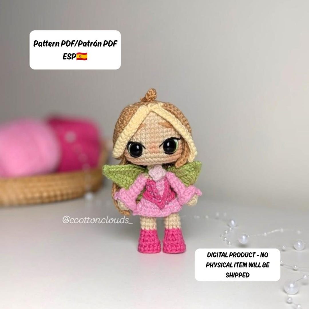 Winx Sewing Pattern Flora Winx Club - PDF Pattern in SPANISH - Etsy
