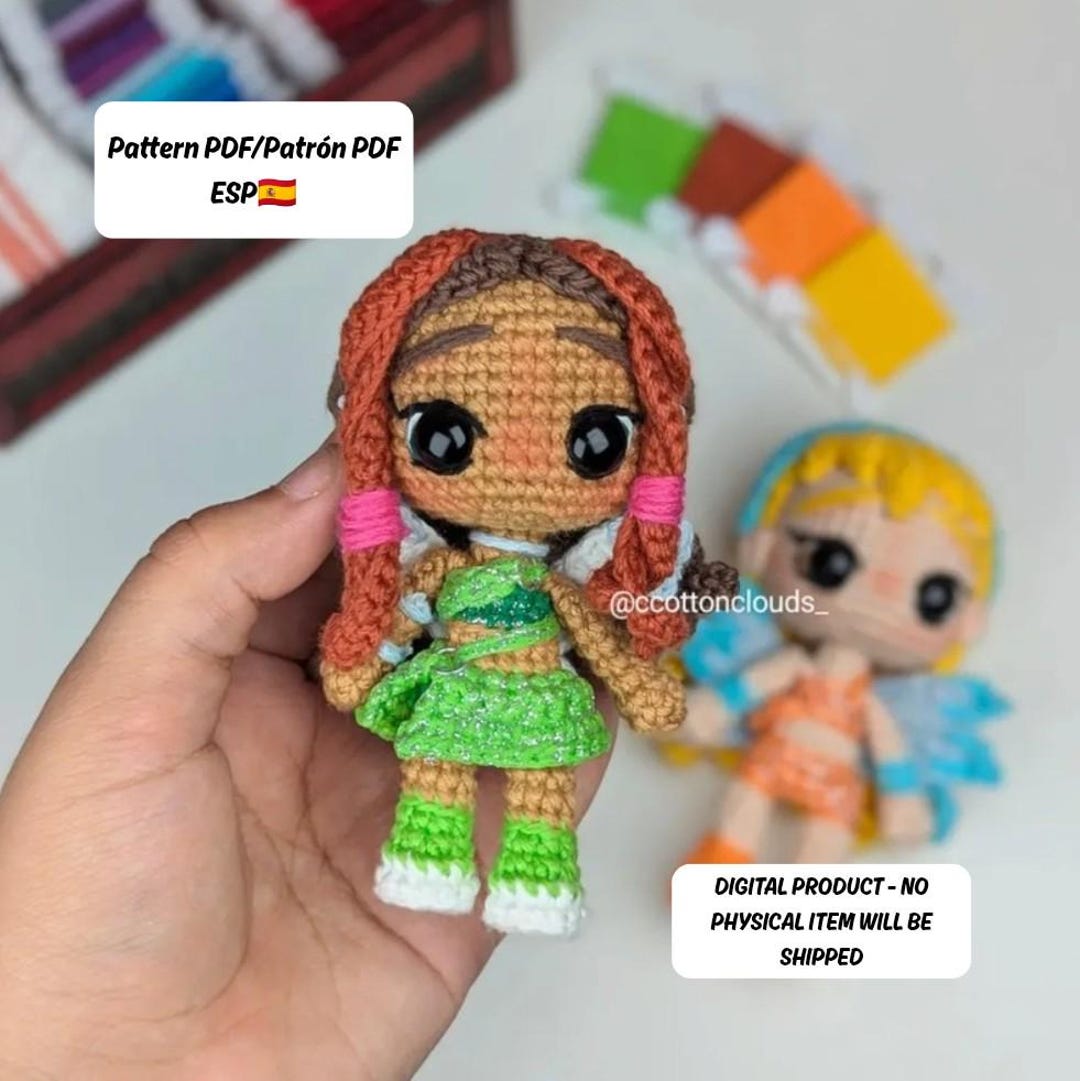 Winx Sewing Pattern Aisha Winx Club - PDF Pattern in SPANISH - Etsy