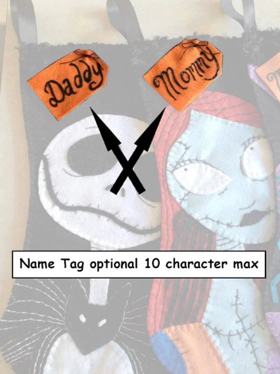Nightmare Before Christmas Zero Inspired Christmas Stocking Hand