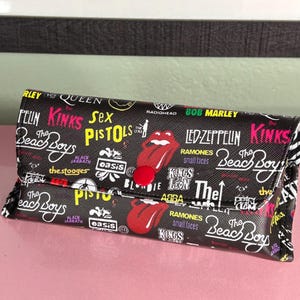 Rock and Roll Print Eyeglasses Case