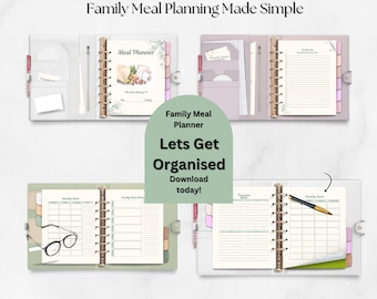 Family Meal Planner: Weekly Meal Planning Organiser for Busy Families.