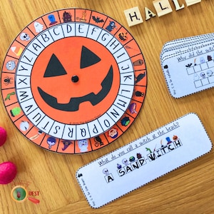 Afdrukbaar spel Halloween-geheim codewiel voor kinderen, decoder onthullen verborgen berichtactiviteit voor kinderen, codeercodering INSTANT DOWNLOAD PDF