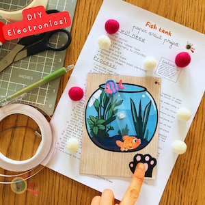Fisch-Behälter-Papierkreis-Druckprojekt, DIY Elektronik für Kinder, STEM-Aktivitäten für Kinder, Interaktive Technologie, SOFORTIGER Download Pdf