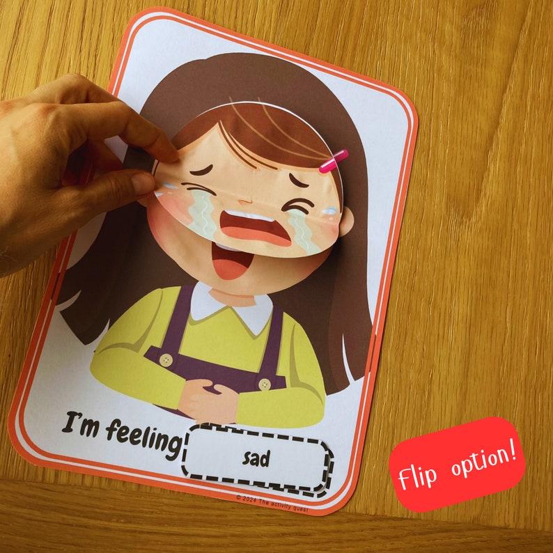 Girls/boys Emotions Activity, Kids Feelings Matching Game, Preschool ...