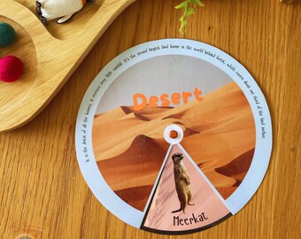 Nature Wheel Activity Printable BUNDLE, Animal Pattern Disc, Butterfly Recognition, Water Cycle and Animal Habitats/Biomes, INSTANT DOWNLOAD