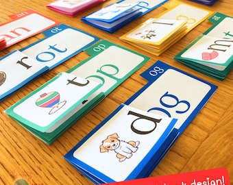 CVC Words Flipbooks for Kids, Learning to Read Supplies for Children, 11 Families 3 and 4 letters Words Beginners, INSTANT DOWNLOAD pdf