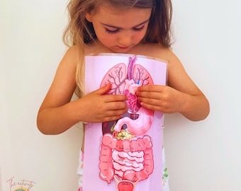 Organe des menschlichen Körpers mit Bildern in Originalgröße druckbar, Anatomie lernen Aktivität für Kinder, Teilnamen für Kinder, SOFORTIGER DOWNLOAD PDF