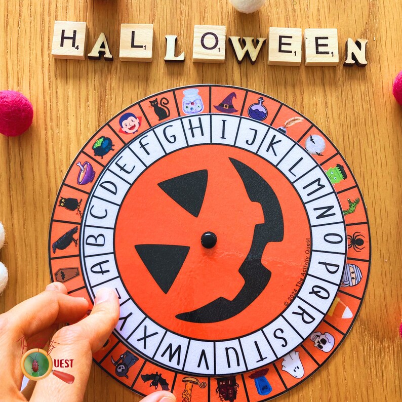 Halloween Secret Code Wheel Printable Game for Kids, Decoder Reveal ...