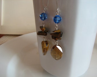 Tiger's Eye Stack Earrings