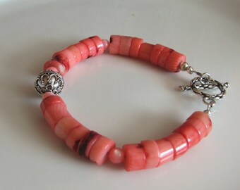 Peach Coral Bracelet