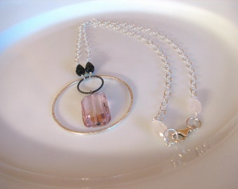 Mystic Pink Quartz Pendant Necklace