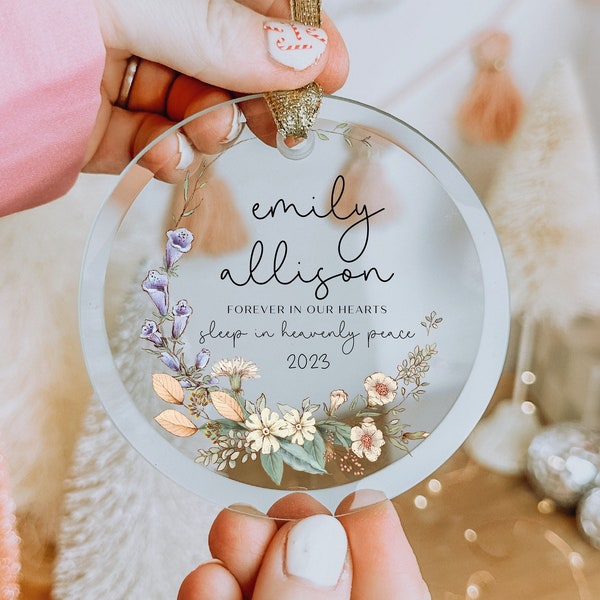 Miscarriage Ornament, Infant Loss Sympathy Gift, Baby Memorial, Sympathy Gift, Personalized Gift, In memory of ornament, Keepsake ornament