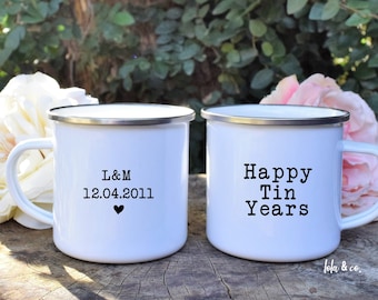 Tin Year anniversary Mug 10 Year anniversary gift mug 10th Wedding Anniversary Gift The Best 10 Year Wedding Anniversary Ideas husband wife