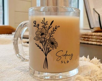 SLP Mug: Speech Language Pathologist Gift, Floral Design