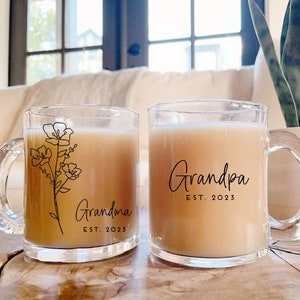 New Grandma Gift, New Grandpa Gift, Grandma mug, Grandpa mug, Grandma and Grandpa Mug Set, New Baby Announcement, soon to be grandparents