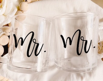 Wedding Gift, Mr and Mr Mugs, Mrs and Mrs Gift, Gay Wedding, Newlywed Gift, Lesbian Couple Gift, His and Hers Mug, Mrs and Mrs Mug Set,