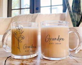 New Grandma Gift, New Grandpa Gift, Grandma mug, Grandpa mug, Grandma and Grandpa Mug Set, New Baby Announcement, soon to be grandparents