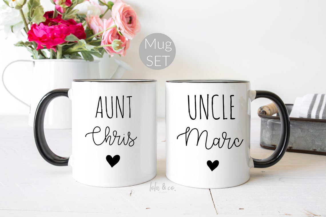 Personalized Aunt Uncle Mug set Aunt and Uncle Gift Aunt