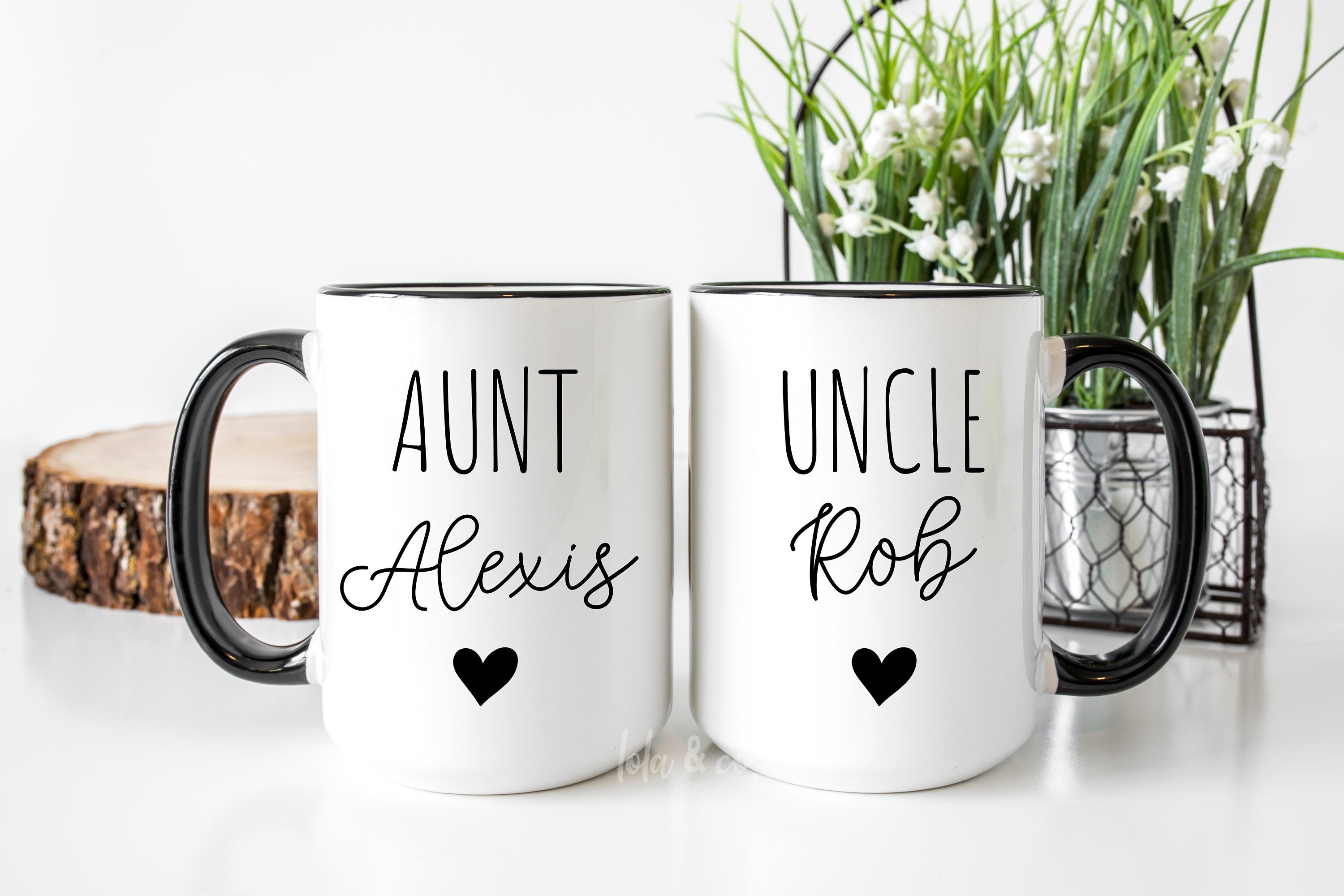 Personalized Aunt and Uncle Mug Custom mug set Uncle Mug Etsy
