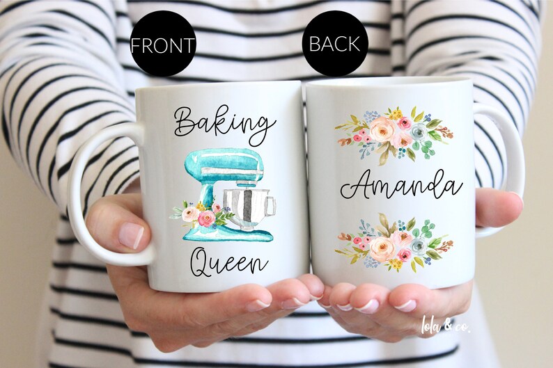 Baking Queen Mug Baker Personalized Baking Gifts for Her Etsy