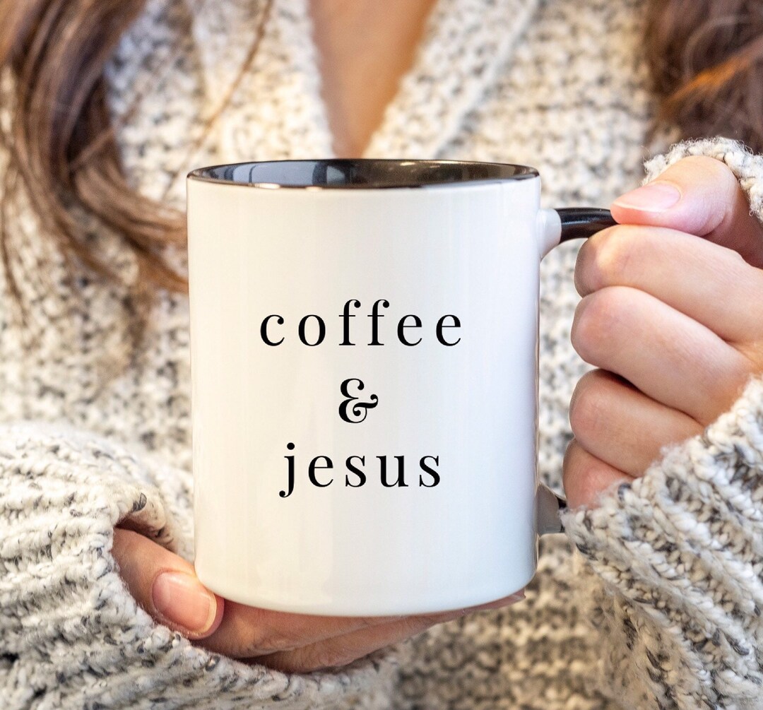 Coffee and Jesus Mug, Coffee Lover Gift, Cute Coffee Mug, Coffee Gift ...