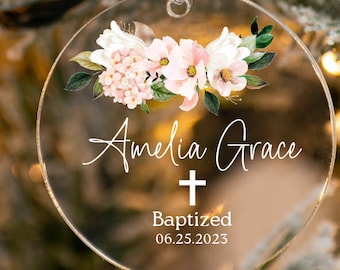 Personalized Baptism Ornament: Acrylic Keepsake Gift