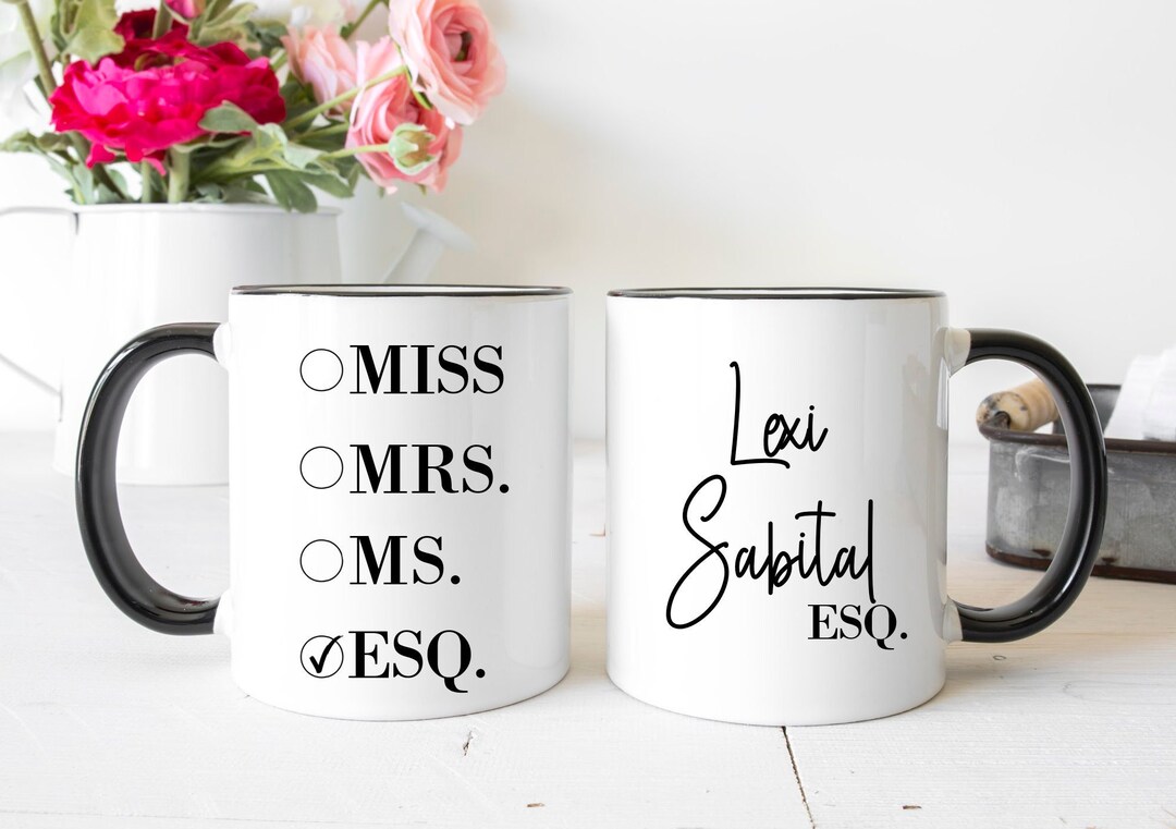 Lawyer Mug, Lawyer Graduation Gift for Her, Personalized Lawyer Gift