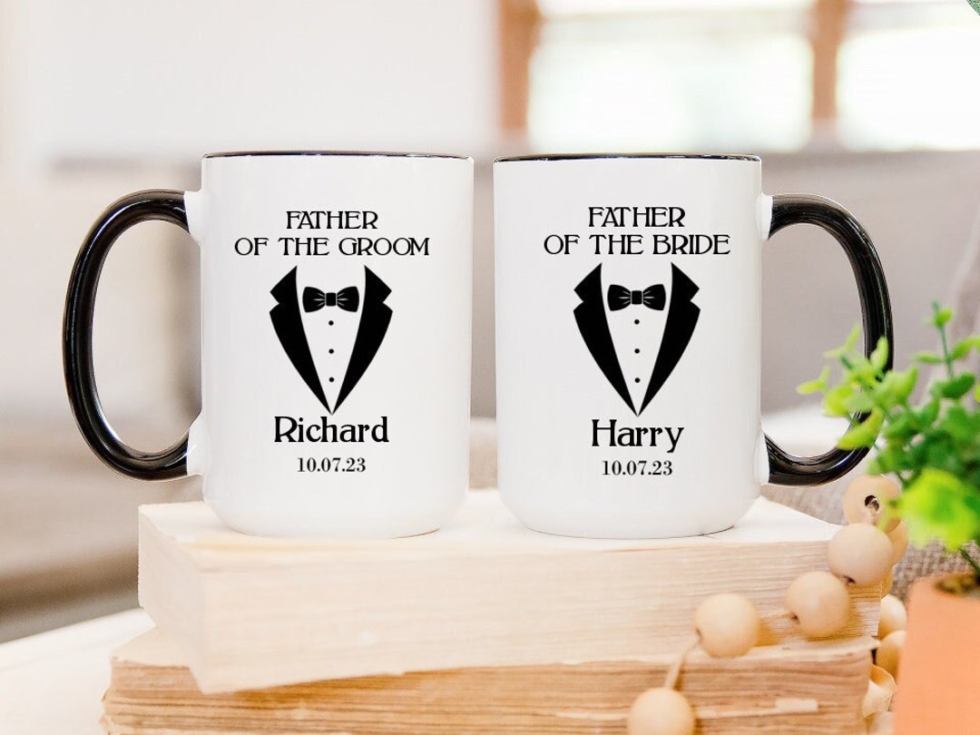 Father of the Bride Father of the Groom Mug Set, Wedding Party Gift, Future Father in Law Gift